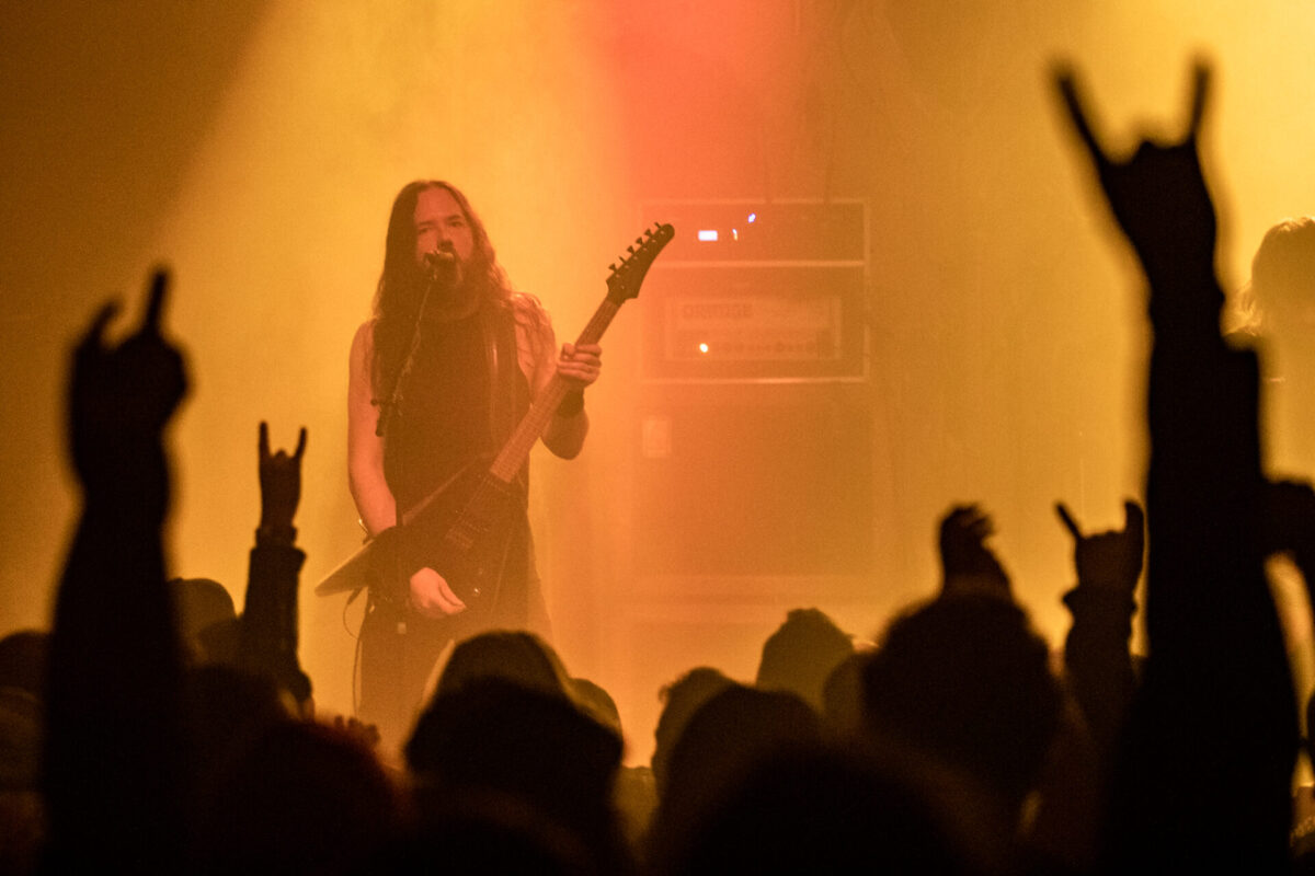 Ben Hutcherson, Khemmis, Dec 20, 2025, Gothic Theatre, Englewood, CO. Photo by Mitch Kline.