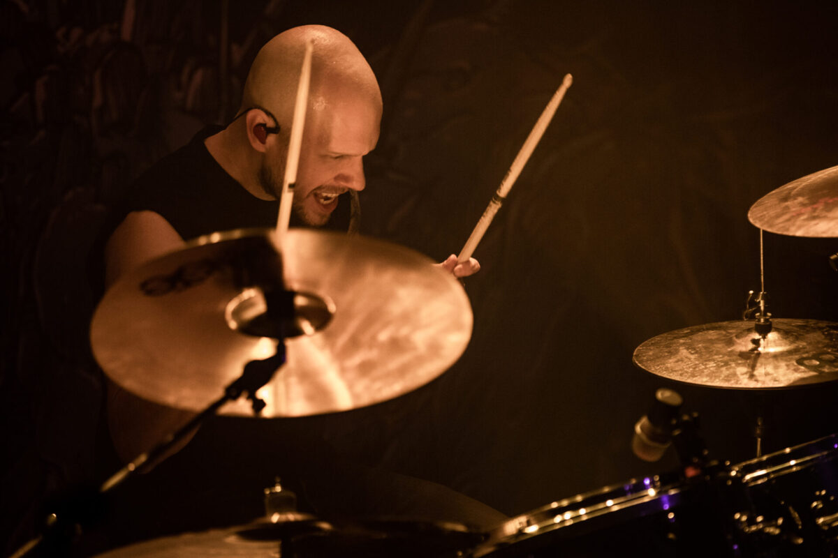 Zach Coleman, Khemmis, Dec 20, 2025, Gothic Theatre, Englewood, CO. Photo by Mitch Kline.