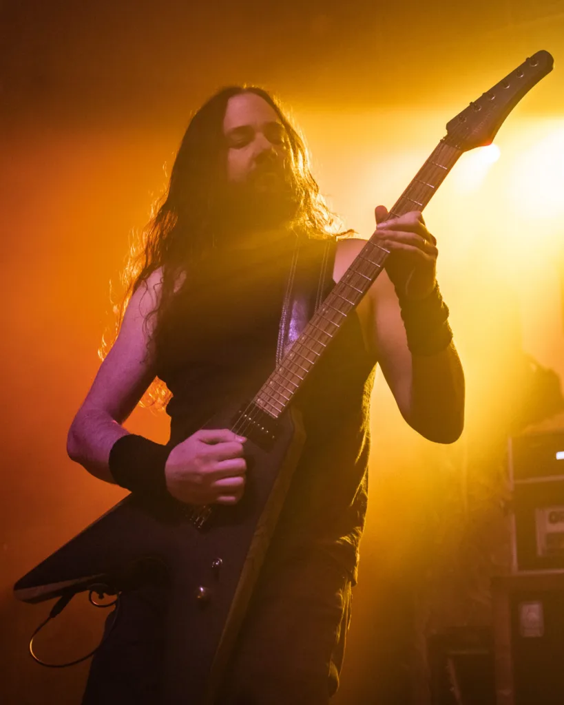 Ben Hutcherson, Khemmis, Dec 20, 2025, Gothic Theatre, Englewood, CO. Photo by Mitch Kline.